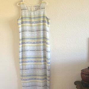 Judith Hart Blue Sheath Maxi Dress. Sz.14 Sleeveless. Like New.